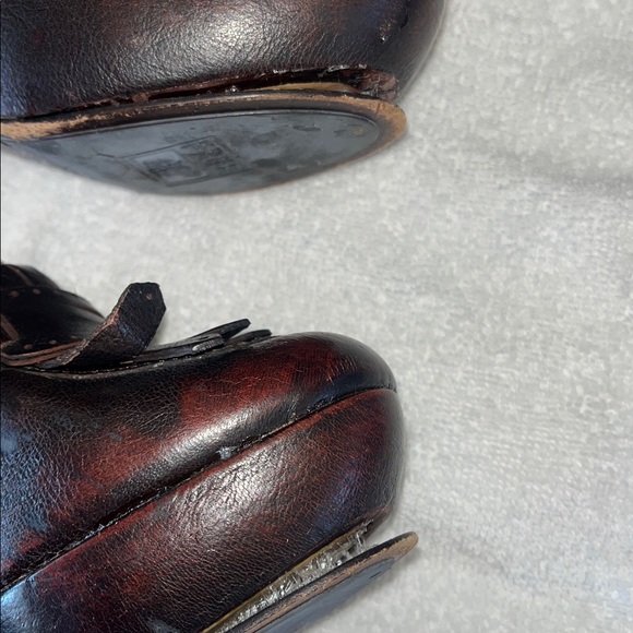 FRYE Naiya Kiltie Moc High Heeled Pumps 7M FLAWED - Picture 4 of 9